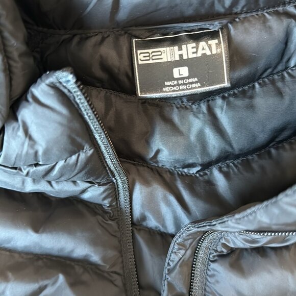 32 Degrees Black Active Puffer Jacket Size L - Picture 3 of 4